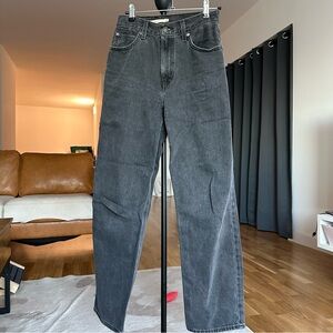 Levis dad jeans in dark grey denim